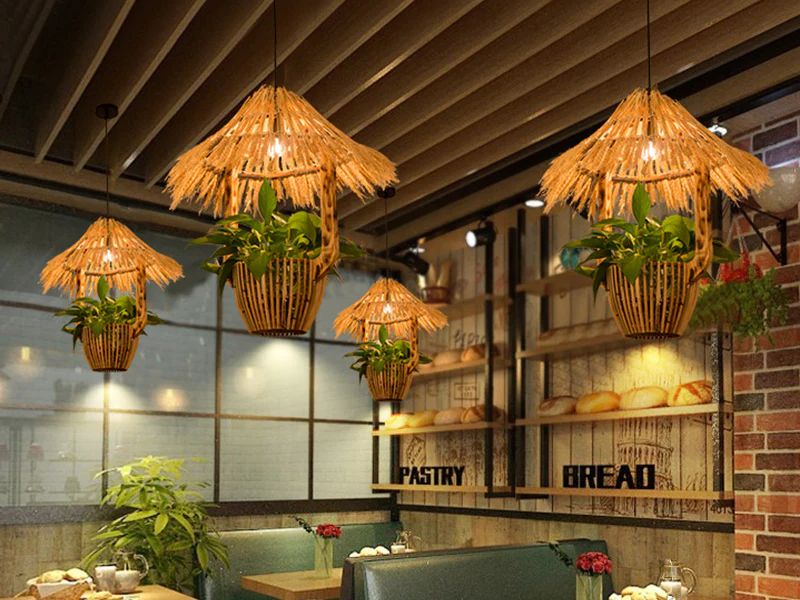 Rattan Pendant Light for Restaurants and Cafes