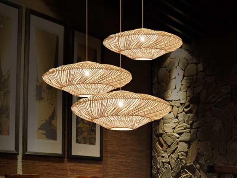 The price of Asian rattan pendant lighting depends on factors like size, material,s and colors