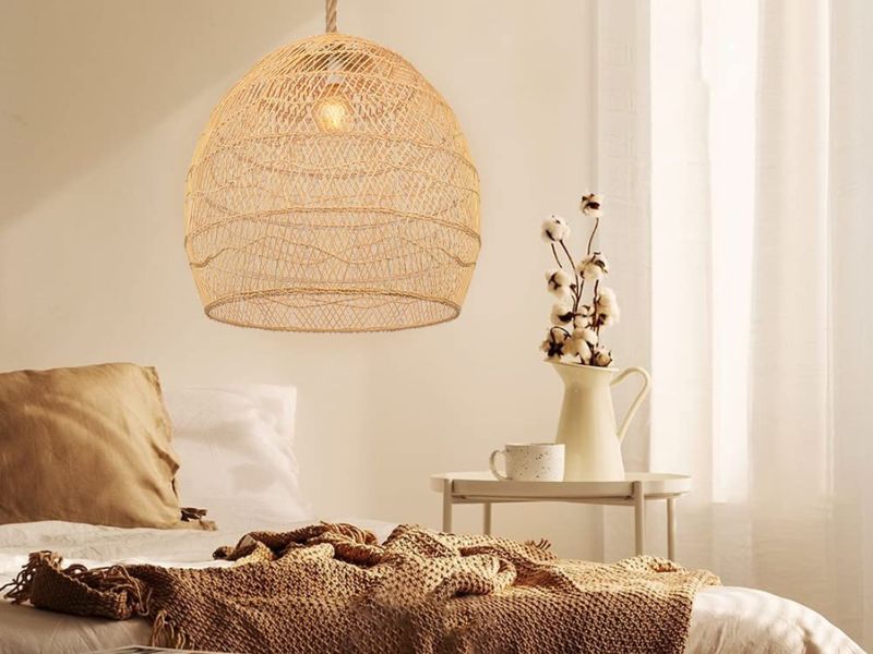 Scandi-Style Light Rattan Pendant