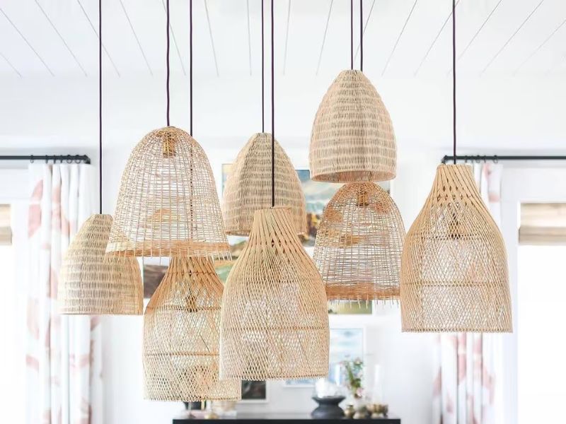 Cheap rattan ball pendant light manufacturer