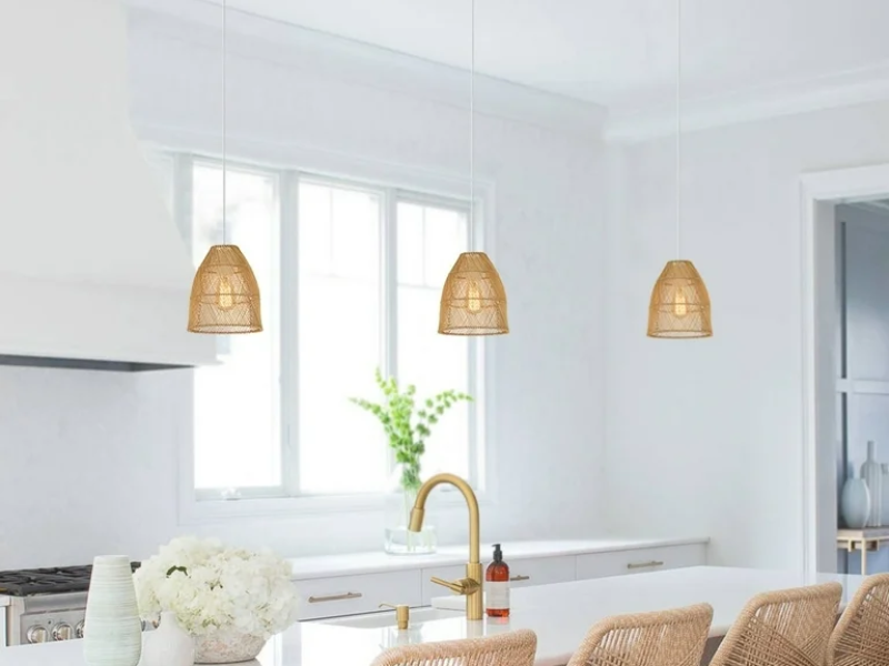 Vintage Rattan Pendant Light