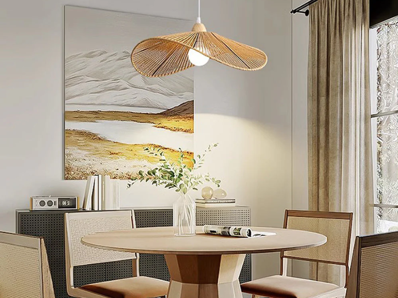 Minimalist Rattan Pendant Light