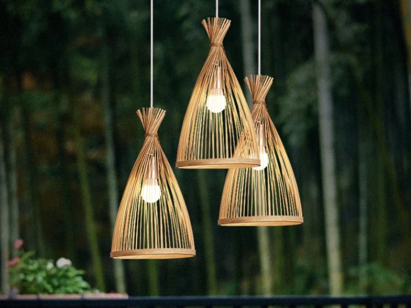  Hand-Painted Rattan Pendant Lights