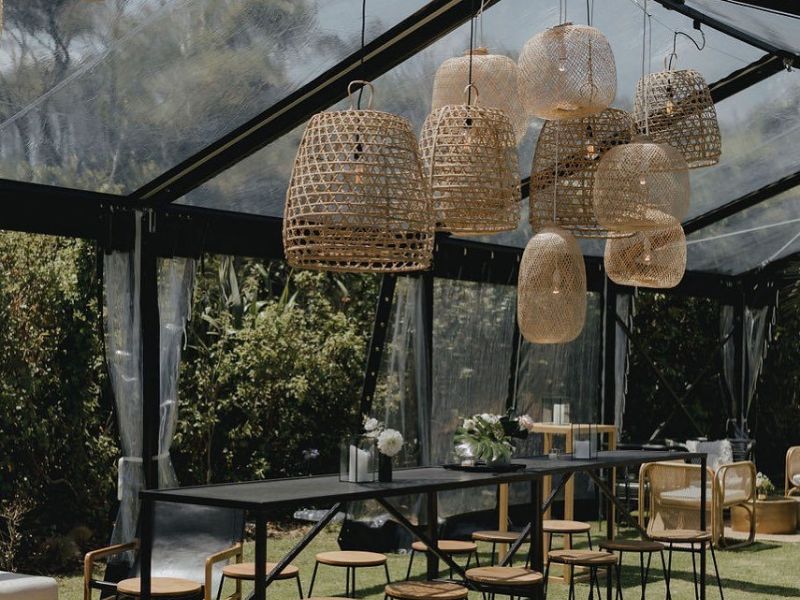  Clustered Rattan Pendant Lights