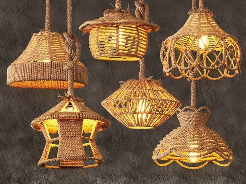  Rattan pendant lights can also be classified based on the size of the light