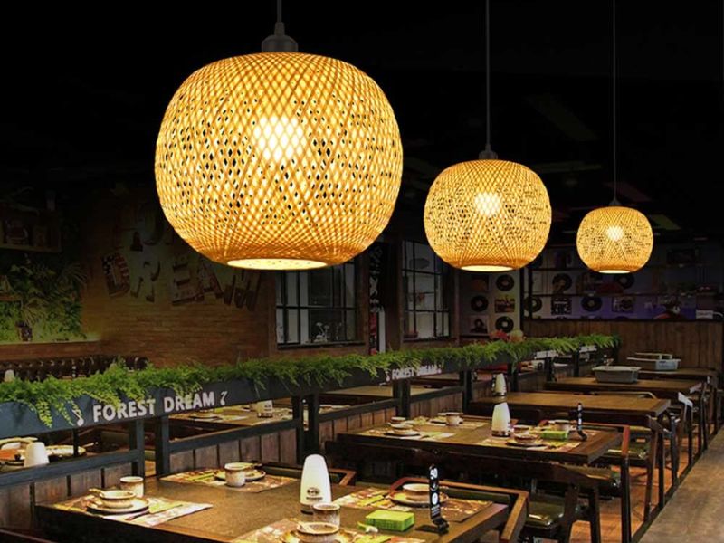 Rattan Pendant Light Bamboo Modular Flex