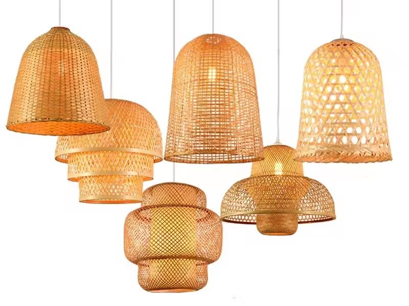 Rattan Pendant Light Bamboo Rural Heritage Collection