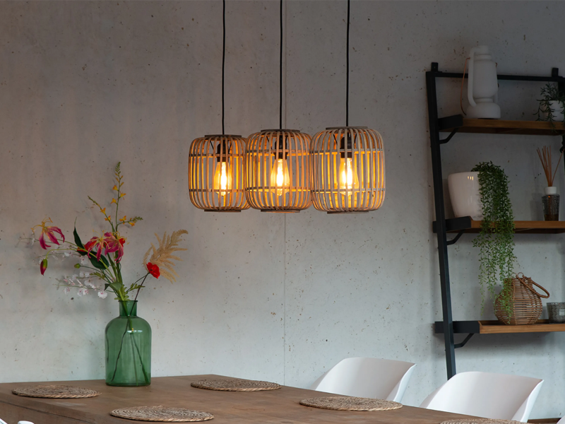 Adjustable Height Cylindrical Pendant Light