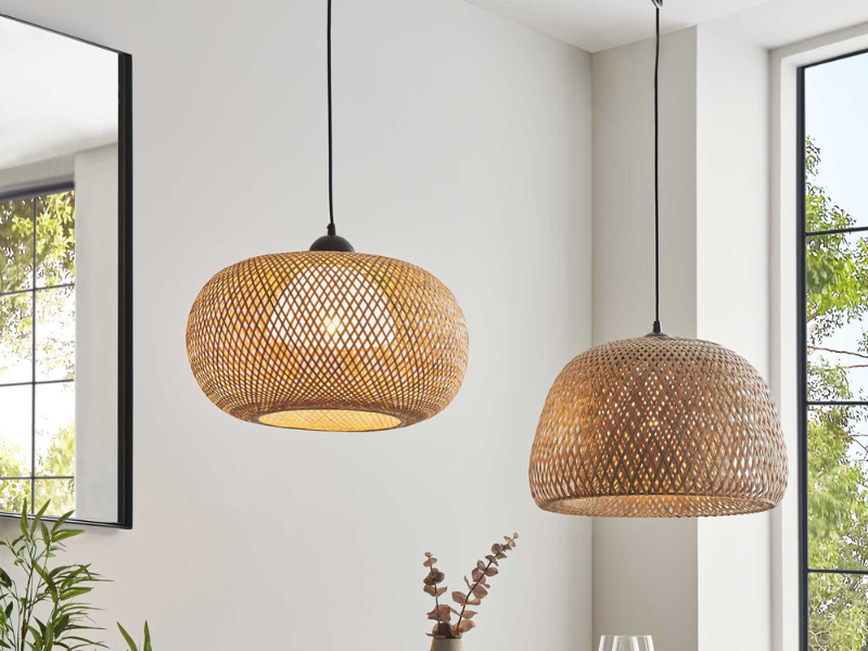 Cube Rattan Pendant Light