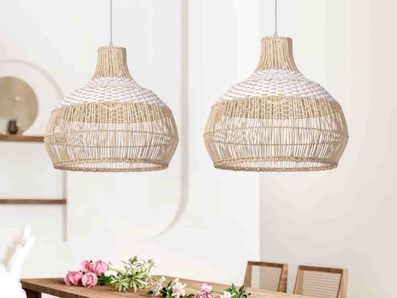 IKEA rattan pendant lights can be seamlessly integrated into different interior styles