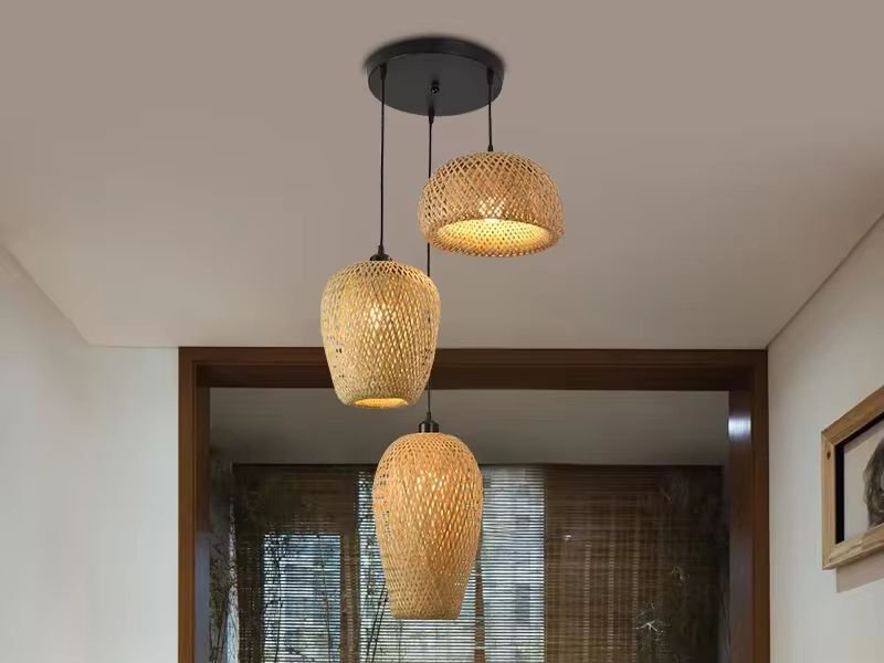 Lantern Style Lace Rattan