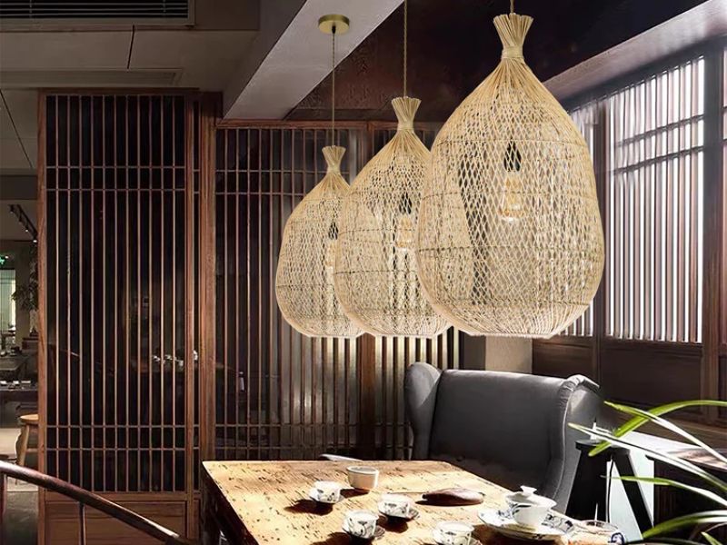 Woven Rattan Pendant Light