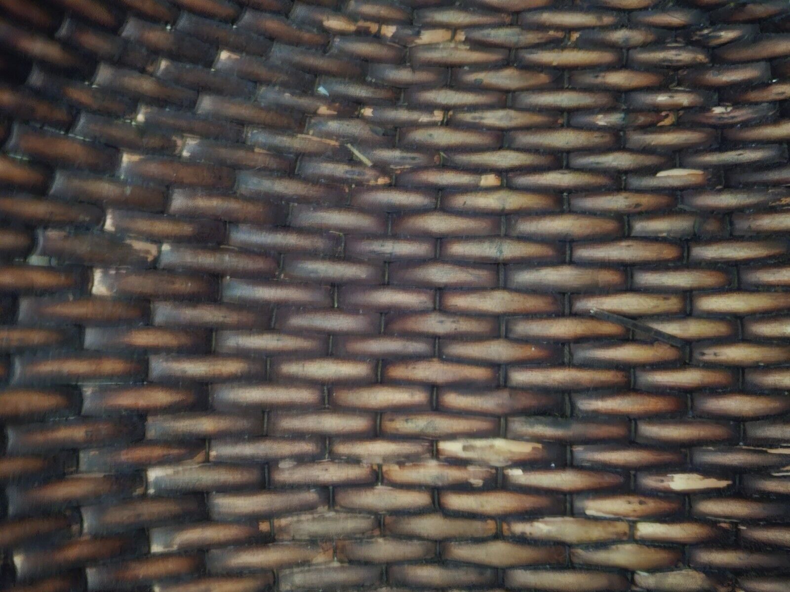 Large Woven Wicker Round Brown Basket Sturdy Planter Storage Home Decor Vintage - Image 3