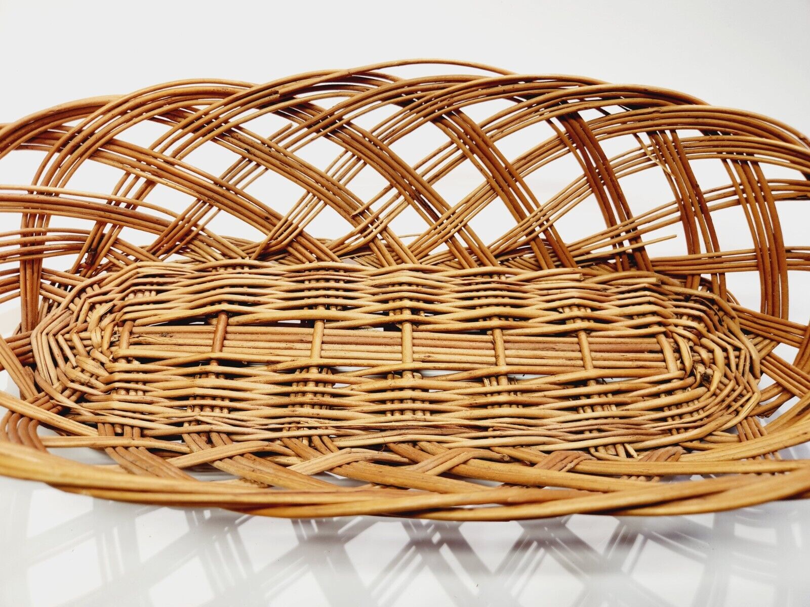 LOT 3 VINTAGE OBLONG SERVING TRAY BASKETS TIKI BAR STORAGE DECOR GALLERY WALL - Image 4