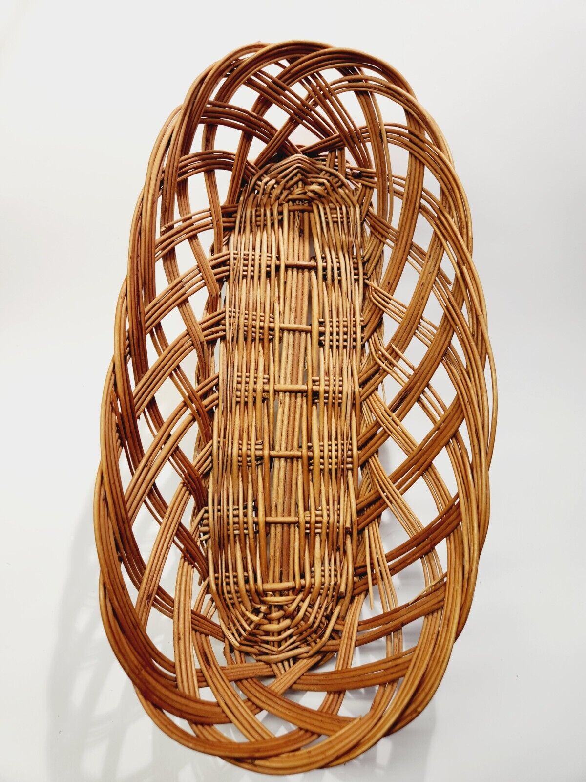 LOT 3 VINTAGE OBLONG SERVING TRAY BASKETS TIKI BAR STORAGE DECOR GALLERY WALL - Image 2