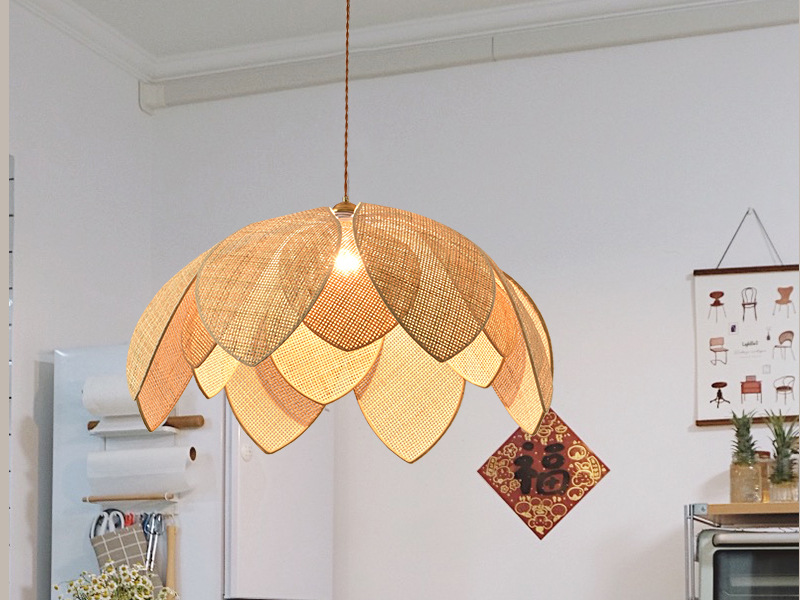 Lotus rattan pendant lights are incredibly versatile