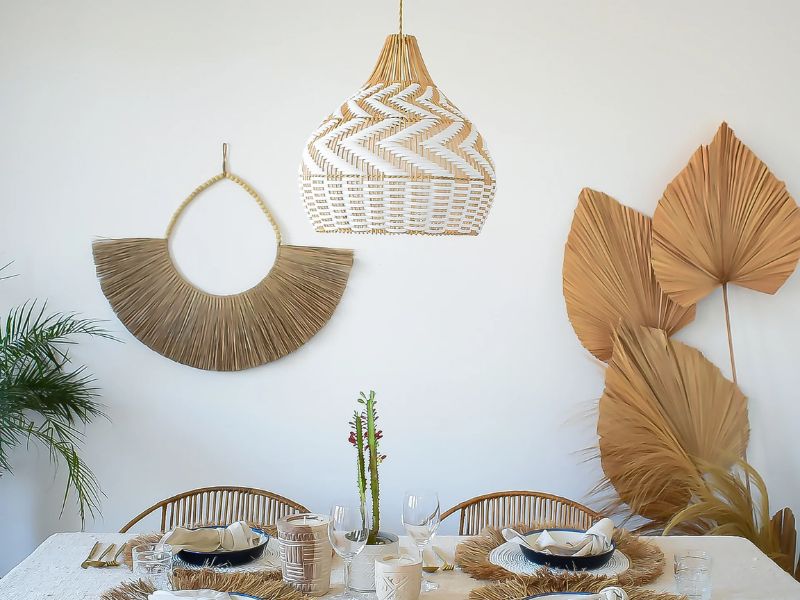 Minimalist rattan pendant lights are highly versatile and can enhance a variety of interior styles