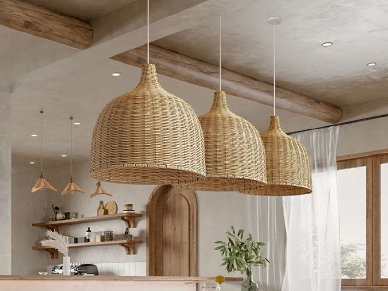 Bohemian Rattan Pendant Light