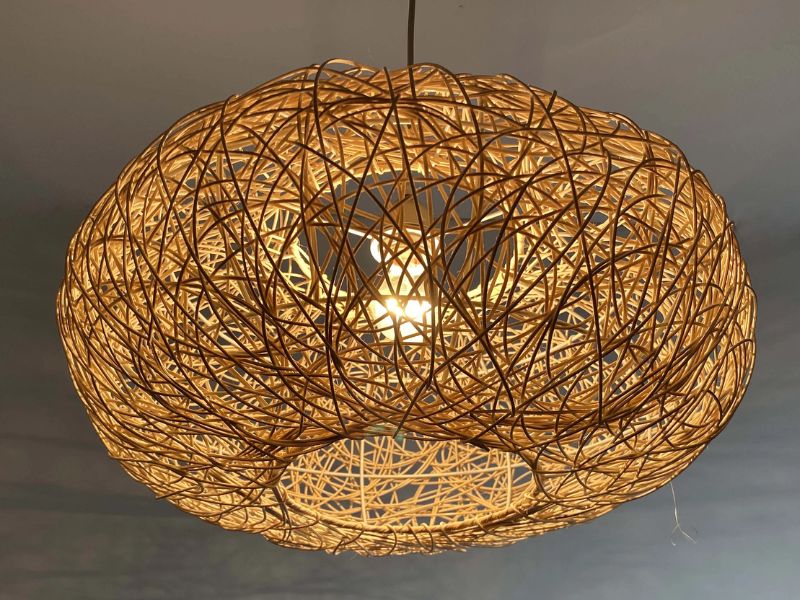 Rattan cone pendant light can fit a variety of styles and spaces