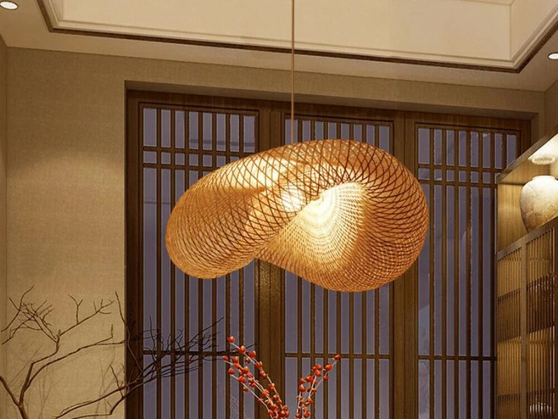 Woven Rattan Pendant Light