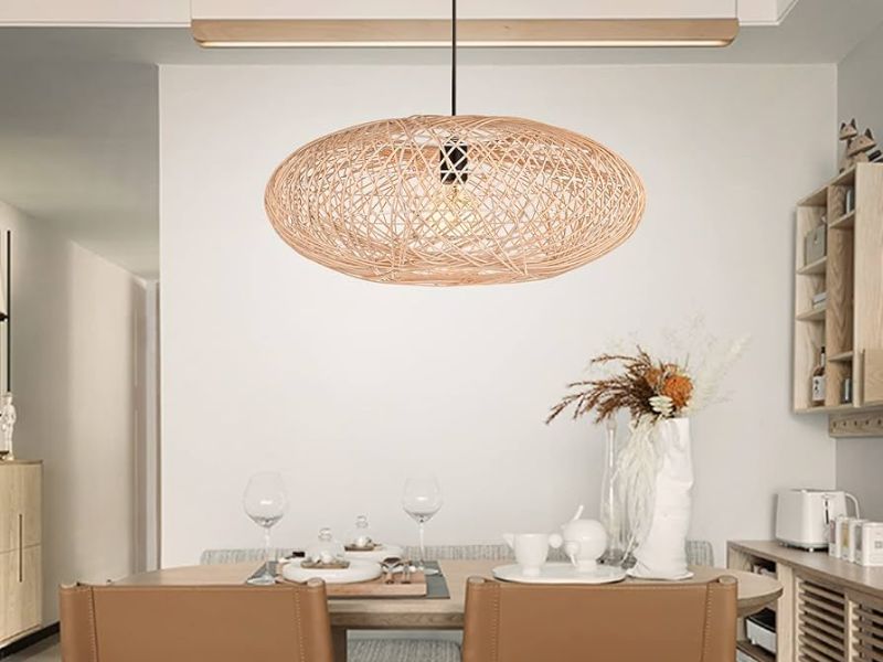 Rustic Rattan Pendant Light