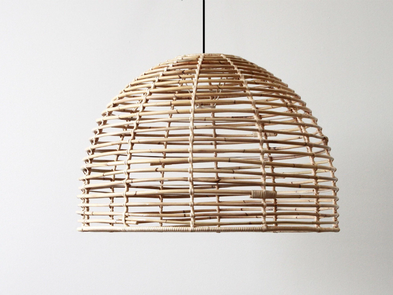 Rattan pendant light PNG 