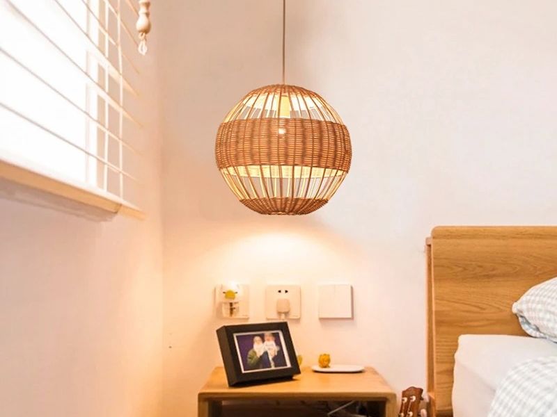 Round Rattan Pendant Light