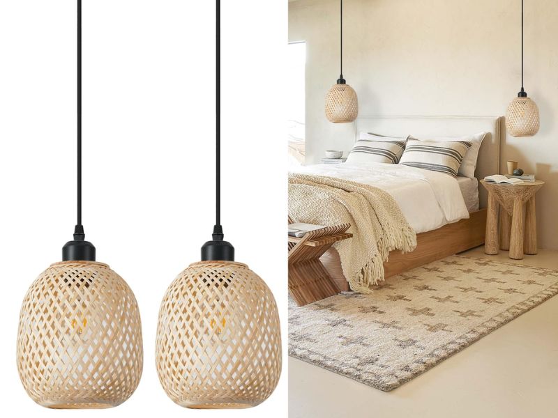 Bohemian Basket Rattan Pendant Light