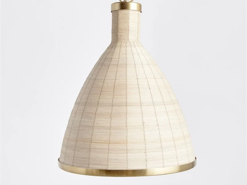 Whitewashed Bell Pendant Light