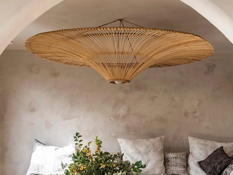 Oversized Rattan Pendant Light