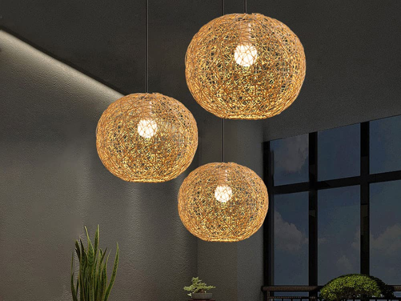 Rattan Orb Pendant Light