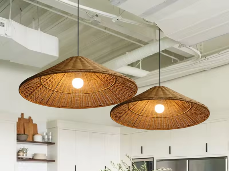 Minimalist Rattan Pendant Light