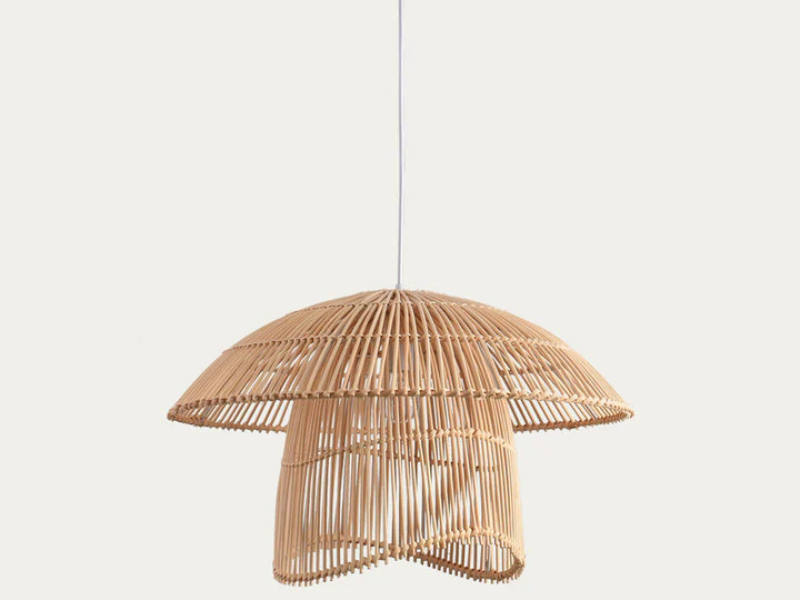 Minimalist Inverted Rattan Pendant