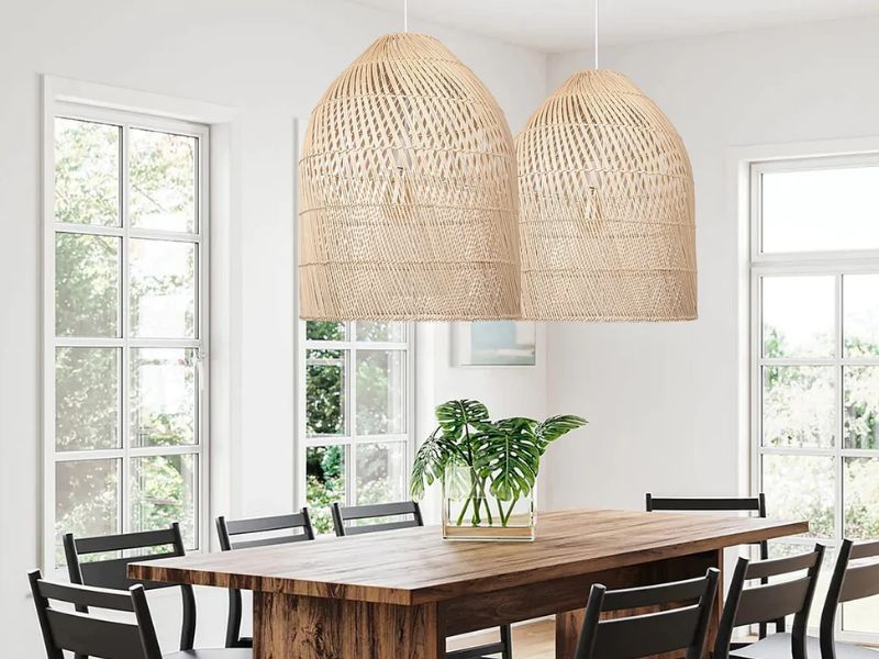 Rattan Basket Pendant Light