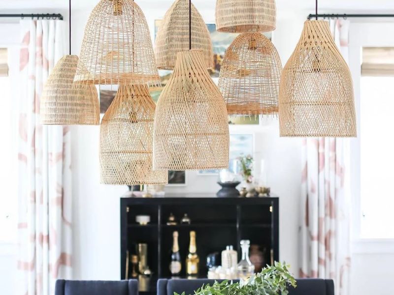 Rattan Multi-Light Pendant