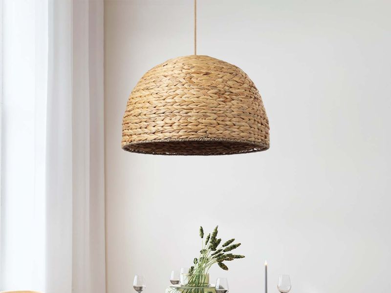 Rattan Bowl Pendant Light