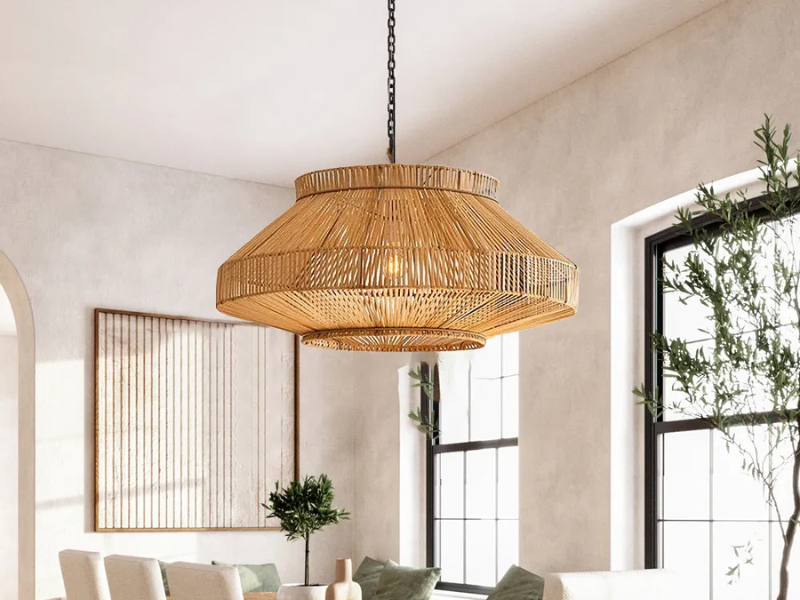 Aldi Rattan Pendant Light