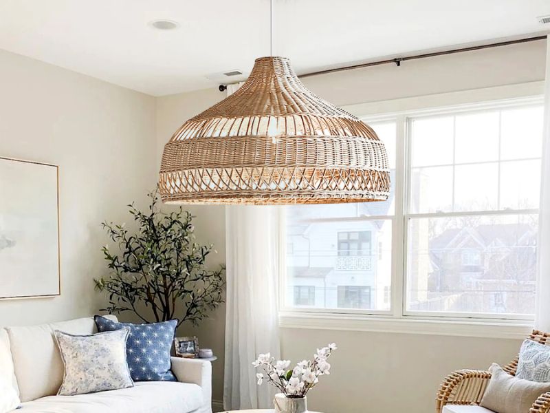 Radiant Rattan Pendant Light