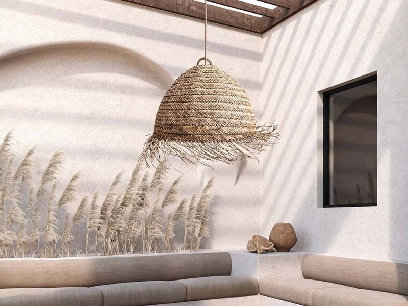 Selene Seagrass Pendant Light