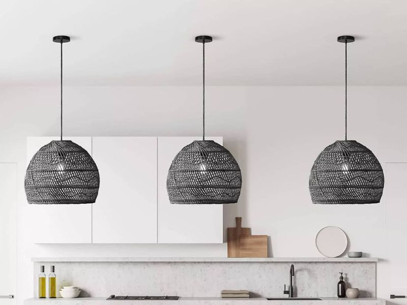 Lunar Rattan Pendant Light