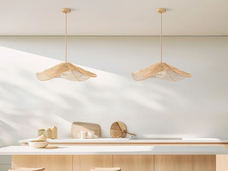 Lotus Rattan Pendant Light