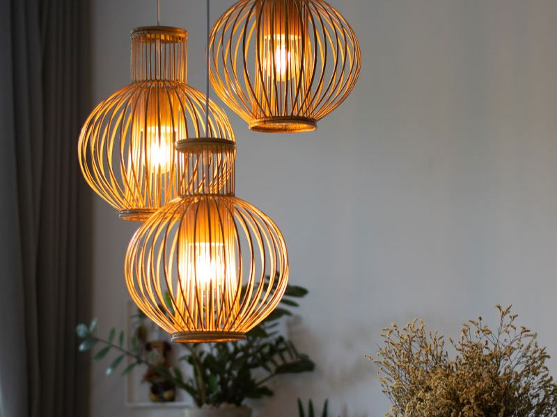 Hanging Rattan Pendant Light