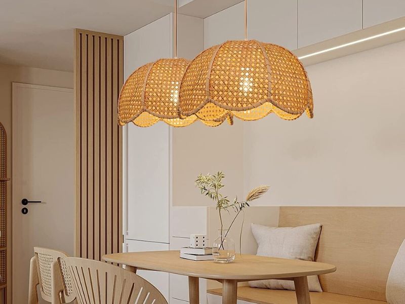 Rattan Flower Pendant Light