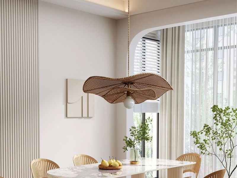 Wave/Wavy Rattan Pendant Light