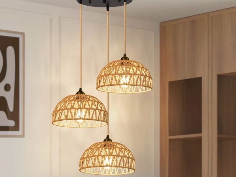 Bohemian Rattan Pendant