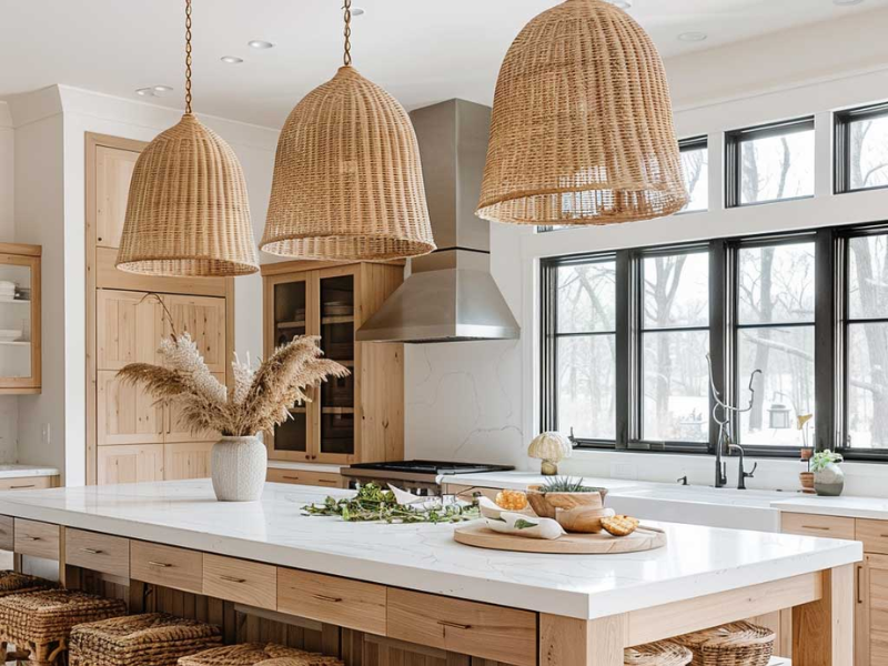 Rattan pendant light fixtures multiple are incredibly versatile