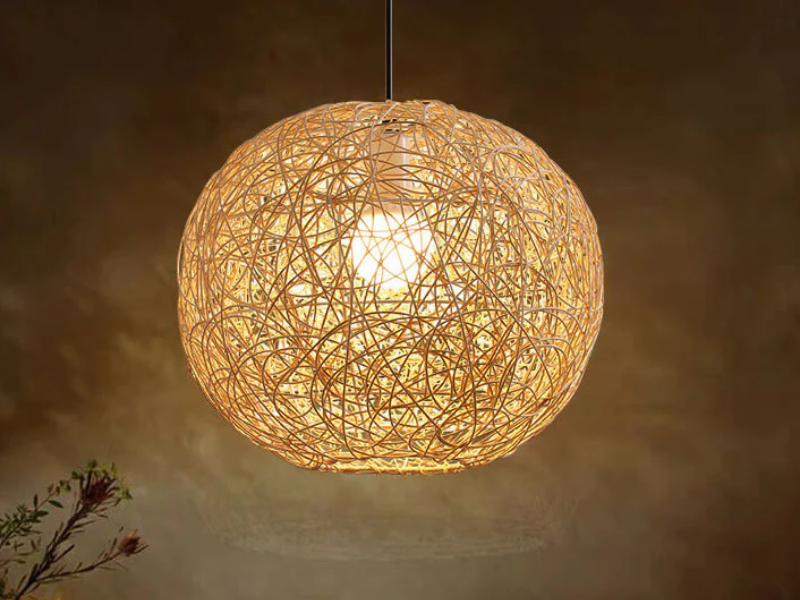 Rattan Globe Pendant Light