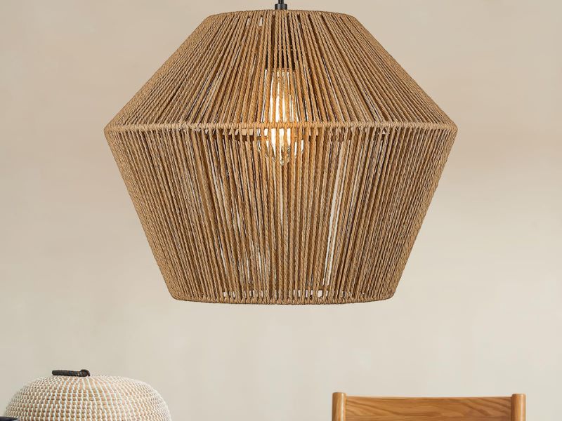 Rattan Basket Pendant Light