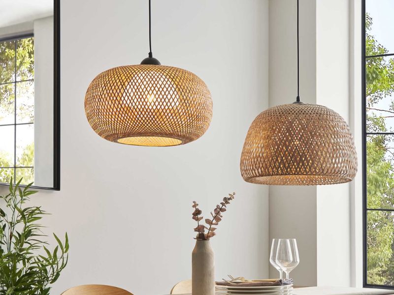 Rattan Dome Pendant Light