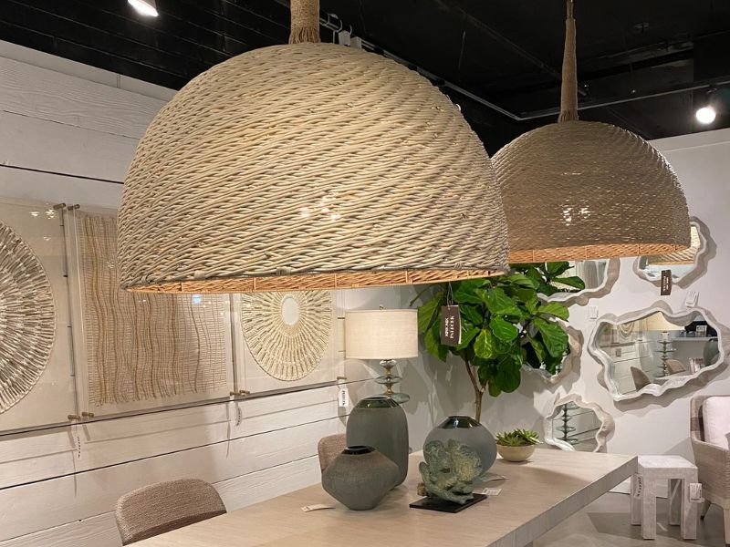 Oversized Rattan Pendant Light